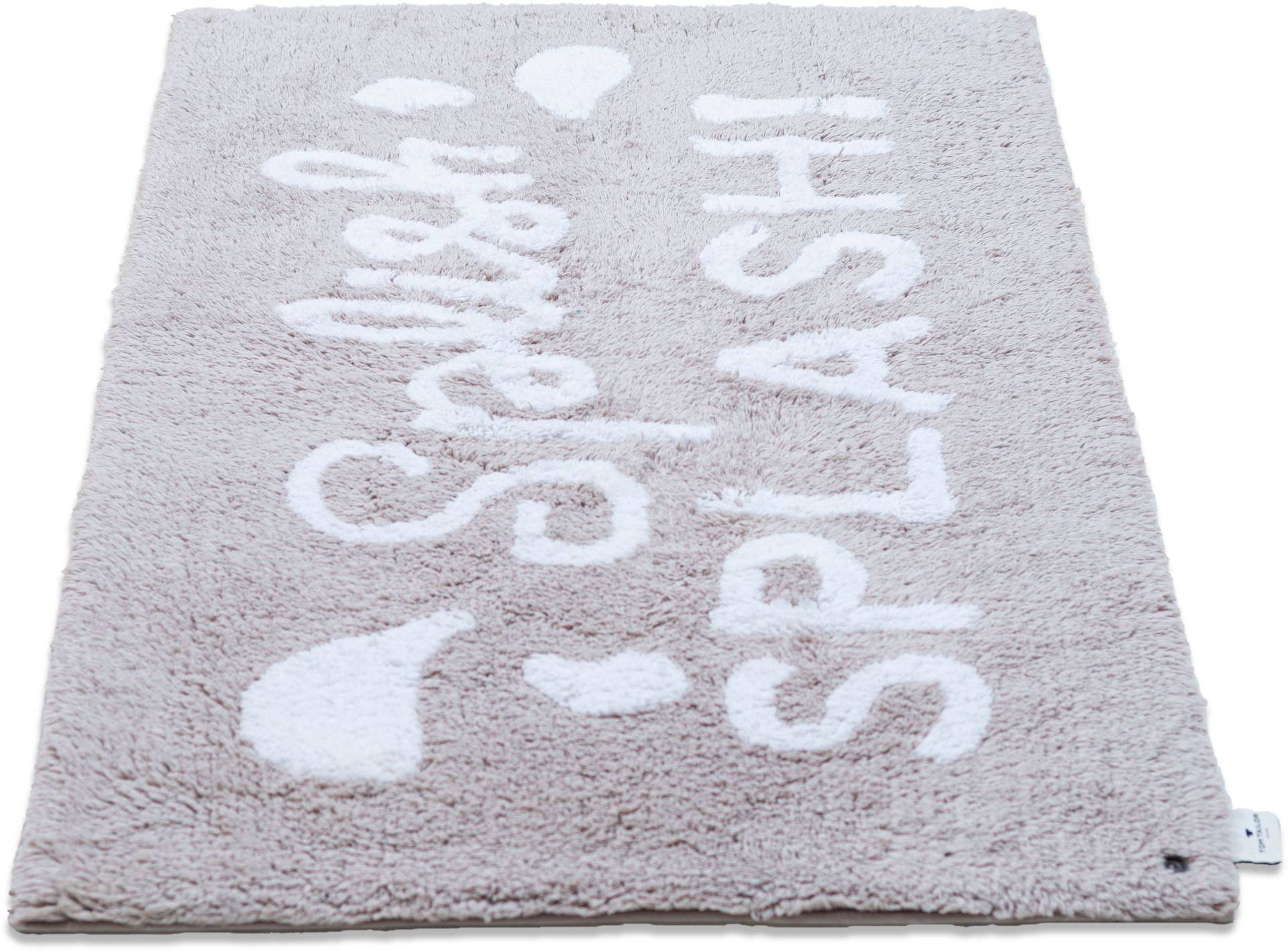 TOM TAILOR HOME Badematte »Cotton Splash«, Höhe 20 mm, rutschhemmend beschichtet, fussbodenheizungsgeeignet-strapazierfähig, Uni Farben, mit Spruch, reine Baumwolle, besonders weich und flauschig von TOM TAILOR HOME