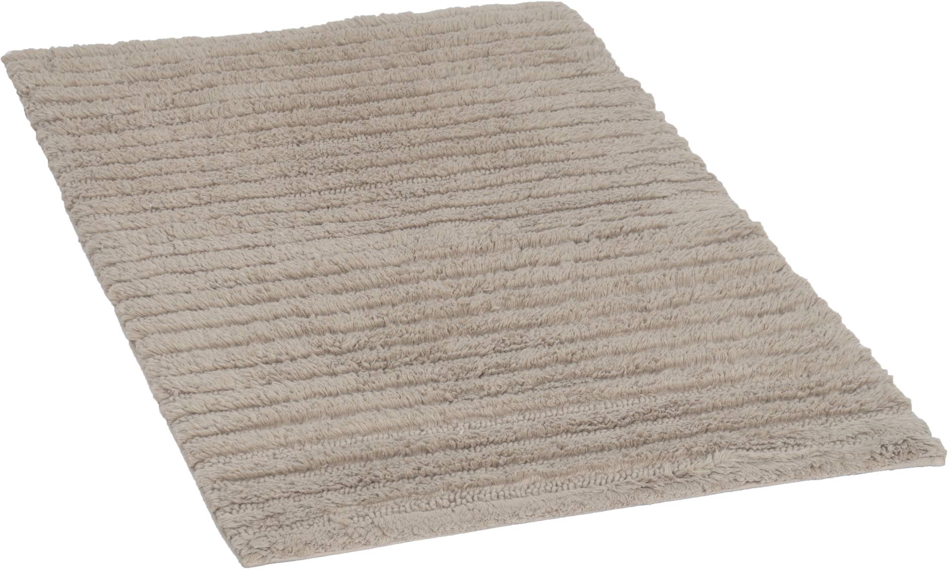 TOM TAILOR HOME Badematte »Cotton Stripes«, rutschhemmend beschichtet, fussbodenheizungsgeeignet-strapazierfähig, Uni Farben, gestreift, reine Baumwolle, Hoch-Tief Effekt von TOM TAILOR HOME