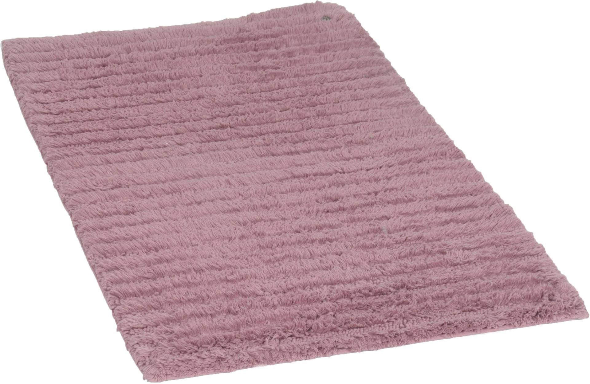 TOM TAILOR HOME Badematte »Cotton Stripes«, Höhe 20 mm, rutschhemmend beschichtet, fussbodenheizungsgeeignet-strapazierfähig, Uni Farben, gestreift, reine Baumwolle, Hoch-Tief Effekt von TOM TAILOR HOME