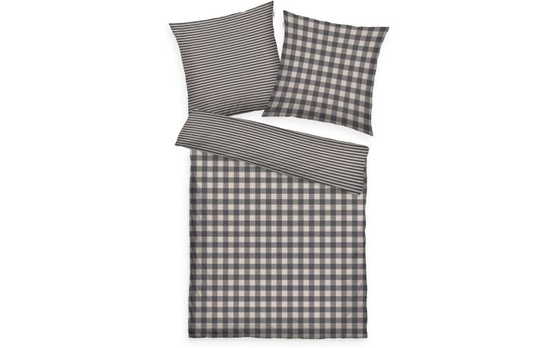 TOM TAILOR Bettwäsche »Flanell 160 x 210 cm + 65 x 100 cm, Braun« von Tom Tailor