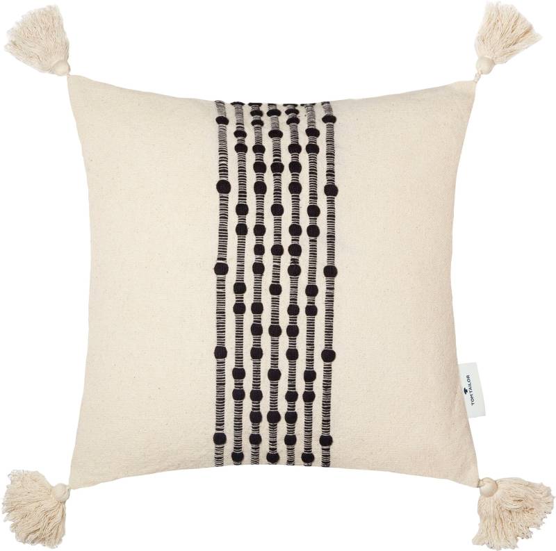 TOM TAILOR HOME Dekokissen »Knot Lines«, mit trendigen Quasten, Kissenhülle ohne Füllung, 1 Stück von TOM TAILOR HOME