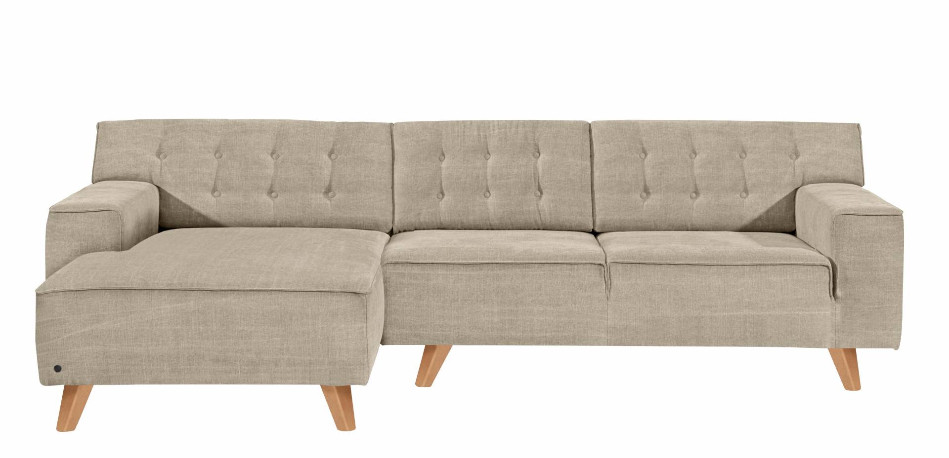 TOM TAILOR HOME Ecksofa »NORDIC CHIC«, mit Recamiere, im Retrolook, Füsse Buche natur von TOM TAILOR HOME