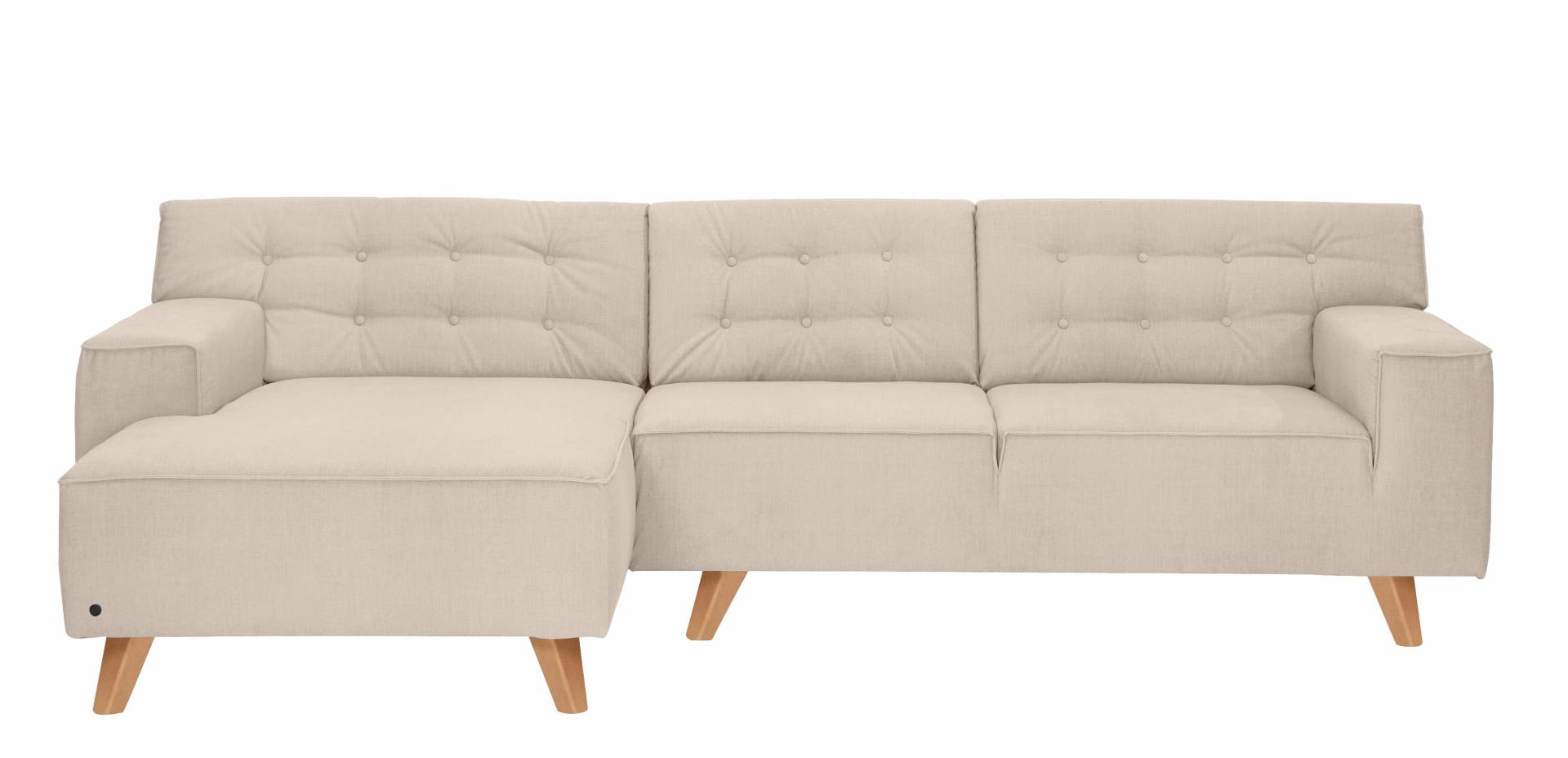 TOM TAILOR HOME Ecksofa »NORDIC CHIC«, mit Recamiere, im Retrolook, Füsse Buche natur von TOM TAILOR HOME