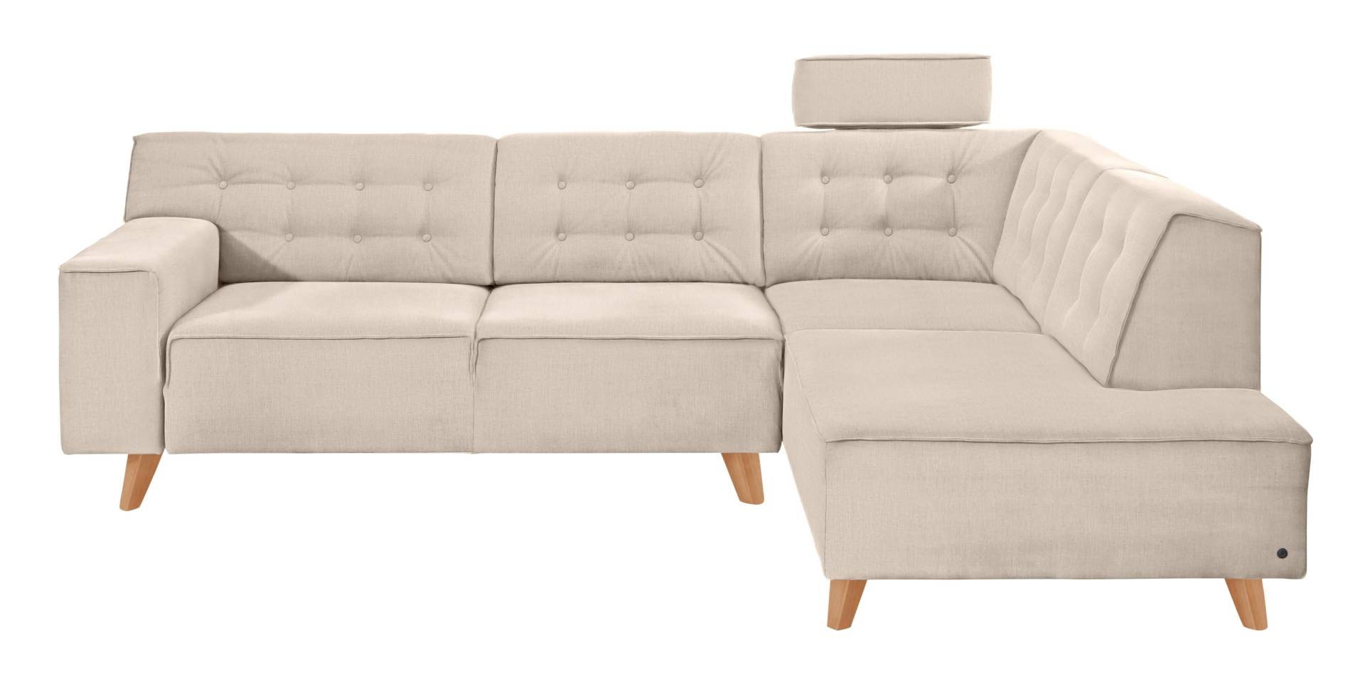 TOM TAILOR HOME Ecksofa »NORDIC CHIC«, mit Ottomane, wahlweise mit Sitzvorzug, Füsse Buche natur von TOM TAILOR HOME