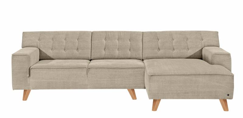 TOM TAILOR HOME Ecksofa »NORDIC CHIC«, mit Recamiere, im Retrolook, Füsse Buche natur von TOM TAILOR HOME