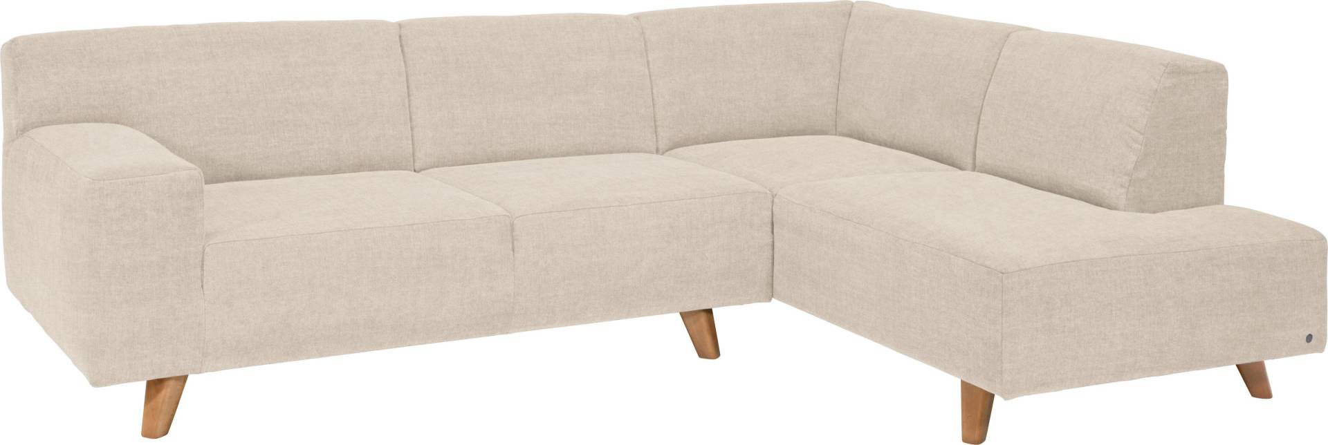 TOM TAILOR HOME Ecksofa »NORDIC PURE«, mit Ottomane, im Retrolook, Füsse Buche natur von TOM TAILOR HOME