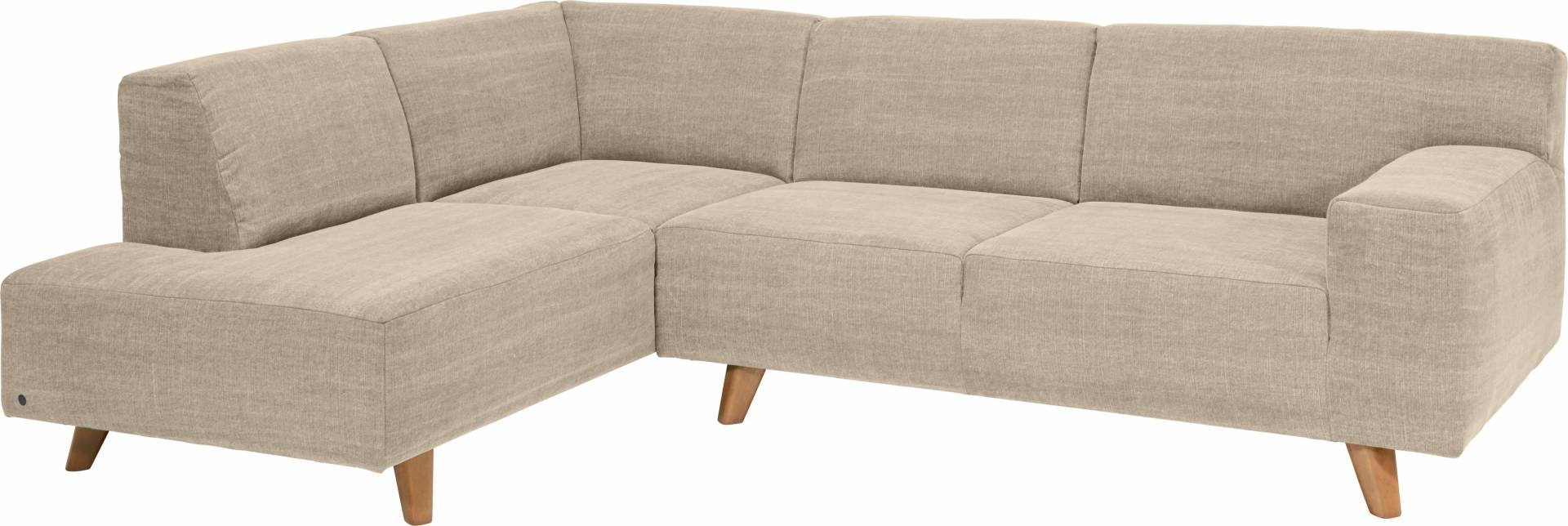 TOM TAILOR HOME Ecksofa »NORDIC PURE«, mit Ottomane, im Retrolook, Füsse Buche natur von TOM TAILOR HOME