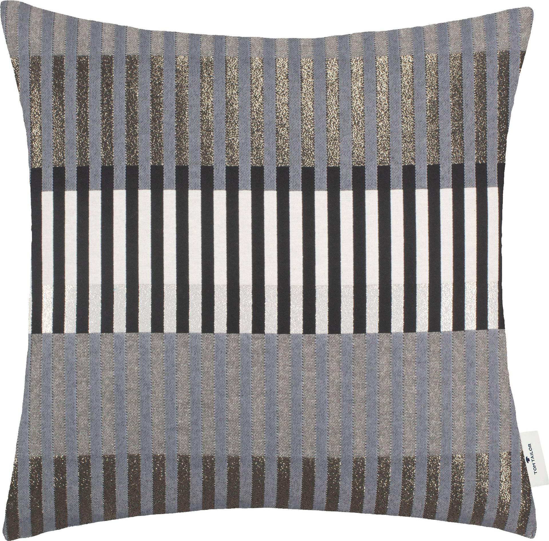 TOM TAILOR HOME Dekokissen »Glamour Stripe«, mit metallischen Effektgarnen, Kissenhülle ohne Füllung, 1 Stück von TOM TAILOR HOME