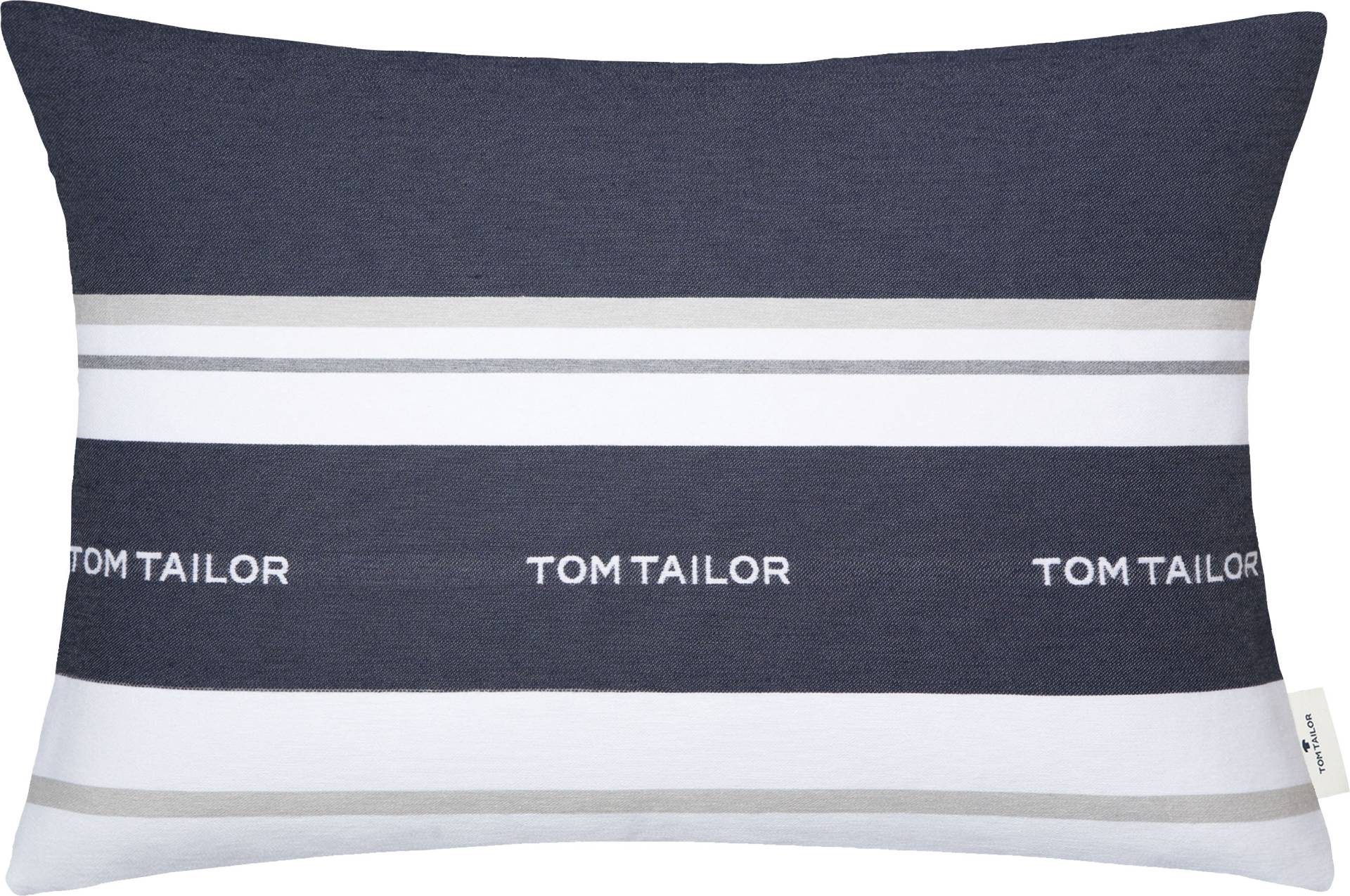 TOM TAILOR HOME Dekokissen »Logo«, mit eingewebtem Markenlogo, Kissenhülle ohne Füllung, 1 Stück von TOM TAILOR HOME