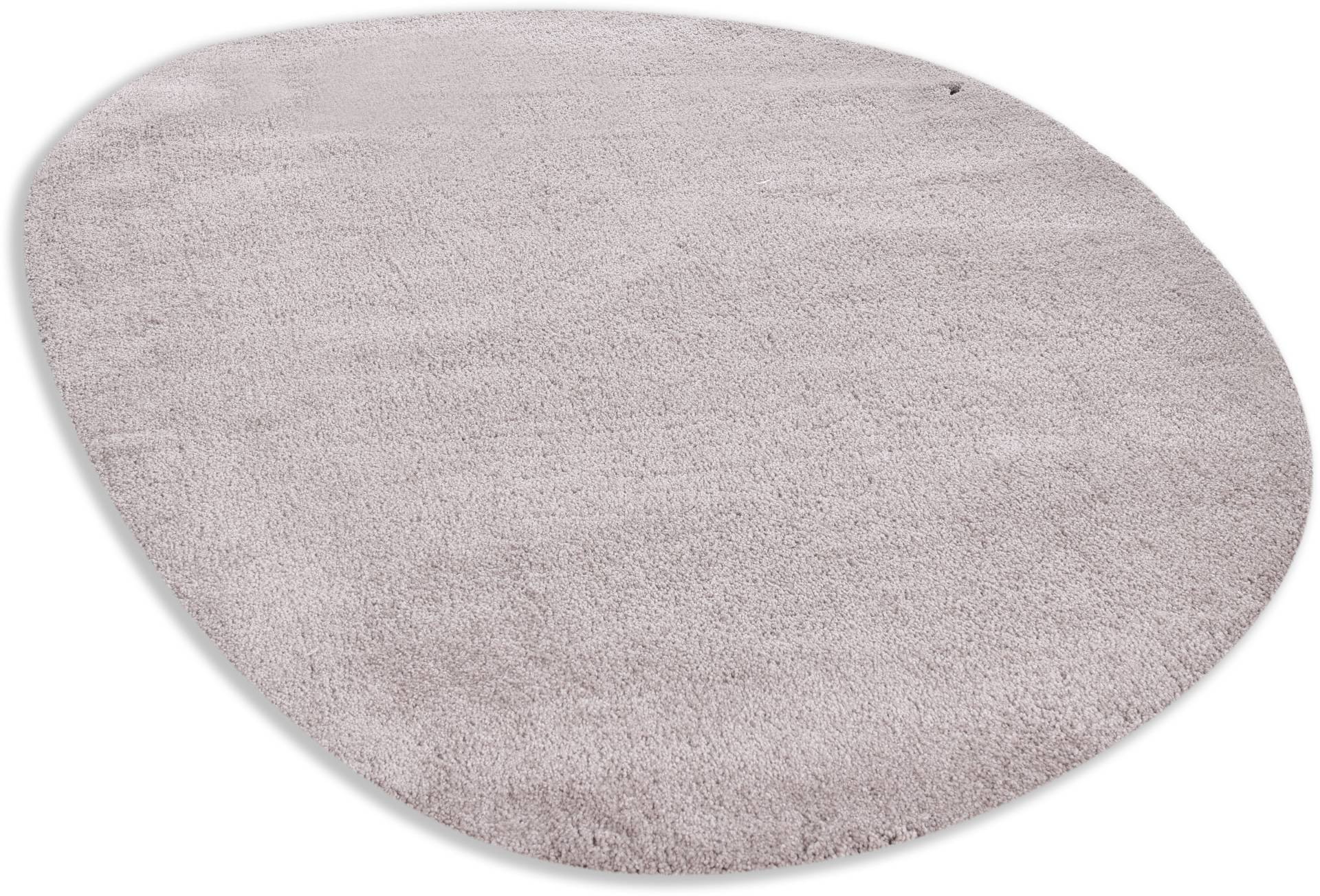 TOM TAILOR HOME Hochflor-Teppich »Shaggy Teppich Cozy«, oval, Uni Farben, auch in Pastell Farben, ideal im Wohnzimmer & Schlafzimmer von TOM TAILOR HOME