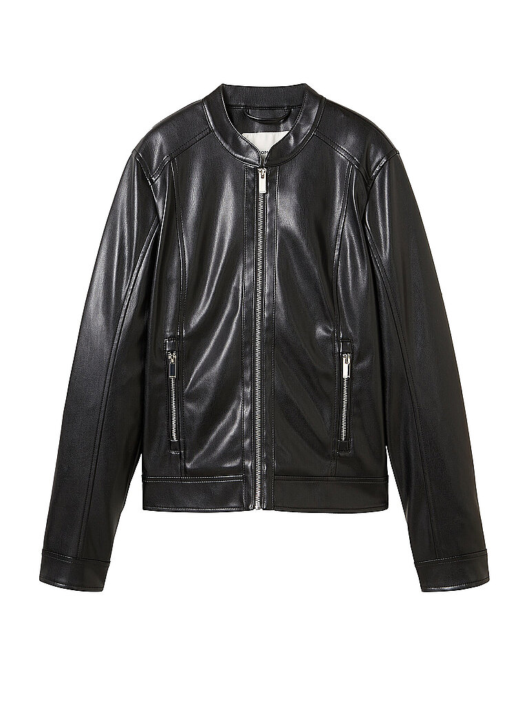 TOM TAILOR Jacke in Lederoptik schwarz | S TOM TAILOR Jacke in Lederoptik schwarz | S von Tom Tailor