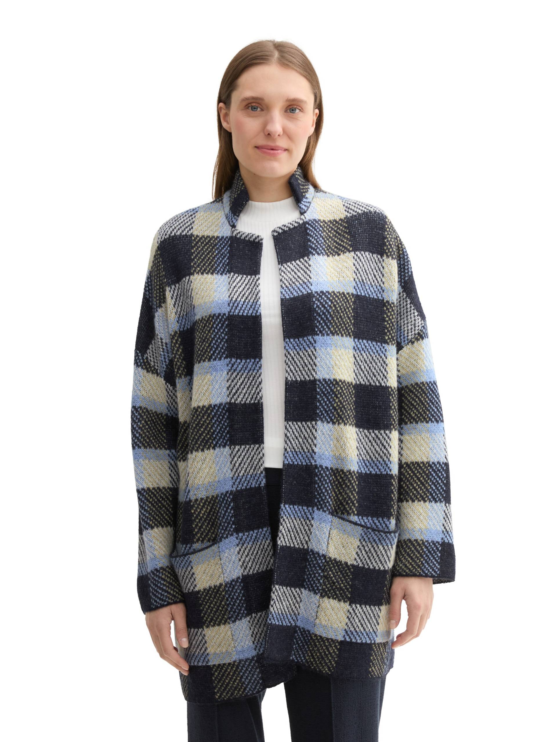 TOM TAILOR Jacquardstrickjacke, im Karo-Design und ohne Verschluss TOM TAILOR Jacquardstrickjacke, im Karo-Design und ohne Verschluss von Tom Tailor