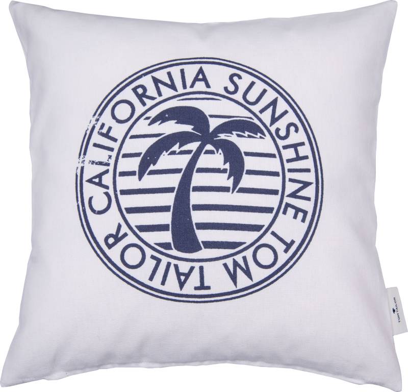 TOM TAILOR HOME Dekokissen »California Sunshine«, mit Palme und Schriftzug, Kissenhülle ohne Füllung, 1 Stück von TOM TAILOR HOME