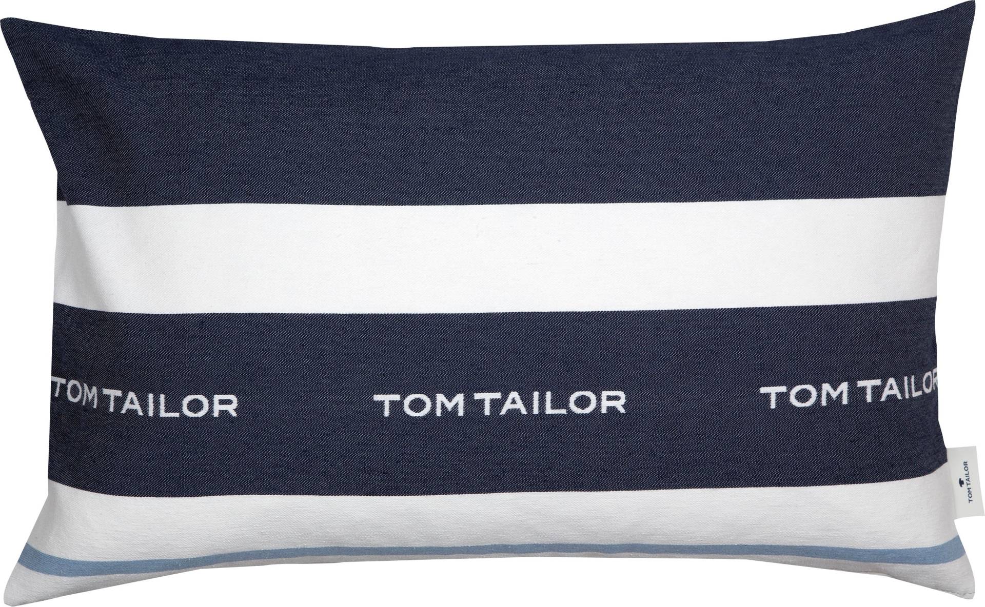 TOM TAILOR HOME Dekokissen »Logo«, mit eingewebtem Markenlogo, Kissenhülle ohne Füllung, 1 Stück von TOM TAILOR HOME