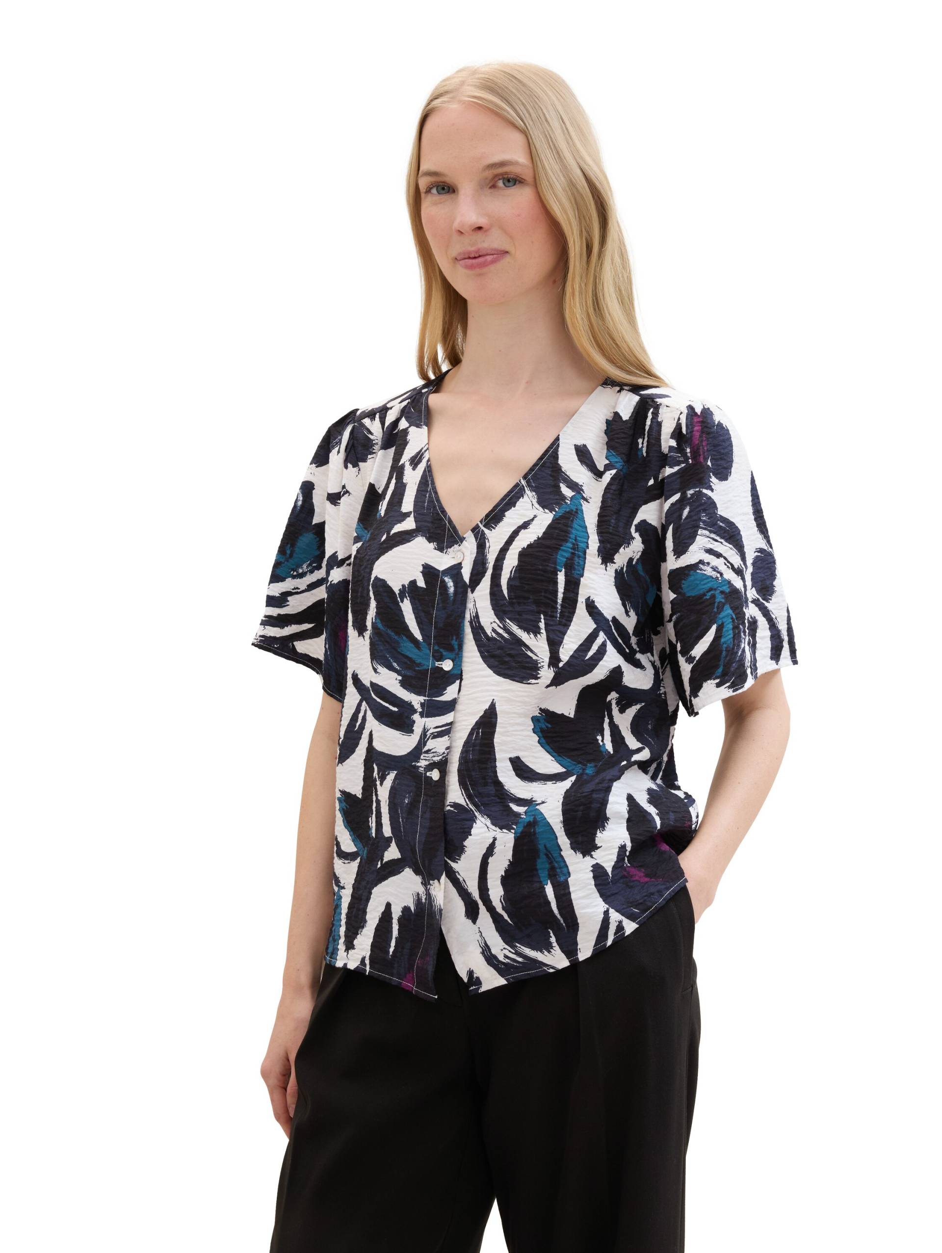 TOM TAILOR Kurzarmbluse, mit All-Over Print TOM TAILOR Kurzarmbluse, mit All-Over Print von Tom Tailor