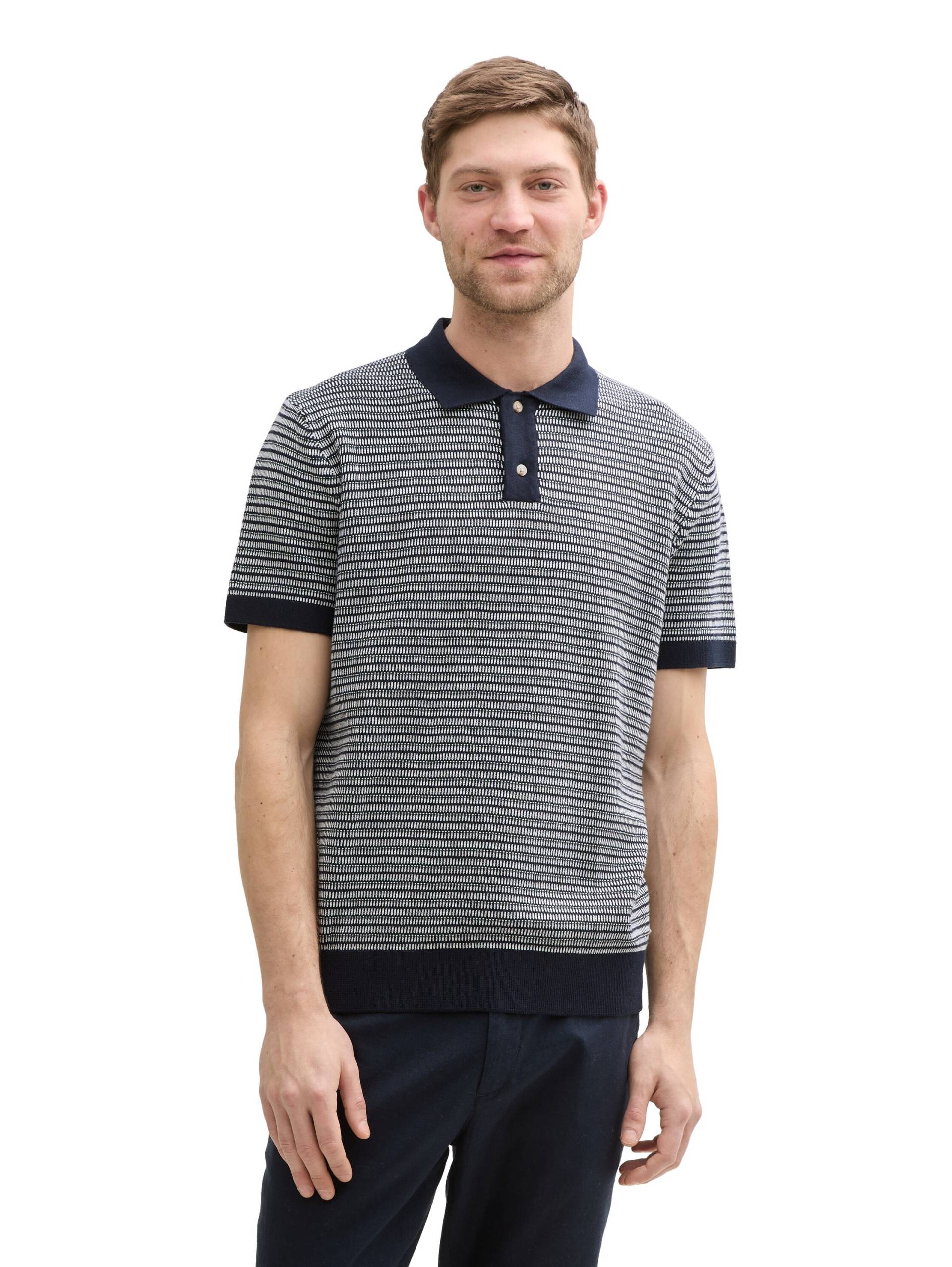 TOM TAILOR Kurzarmpullover, mit Strick-Muster und Polo-Kragen TOM TAILOR Kurzarmpullover, mit Strick-Muster und Polo-Kragen von Tom Tailor