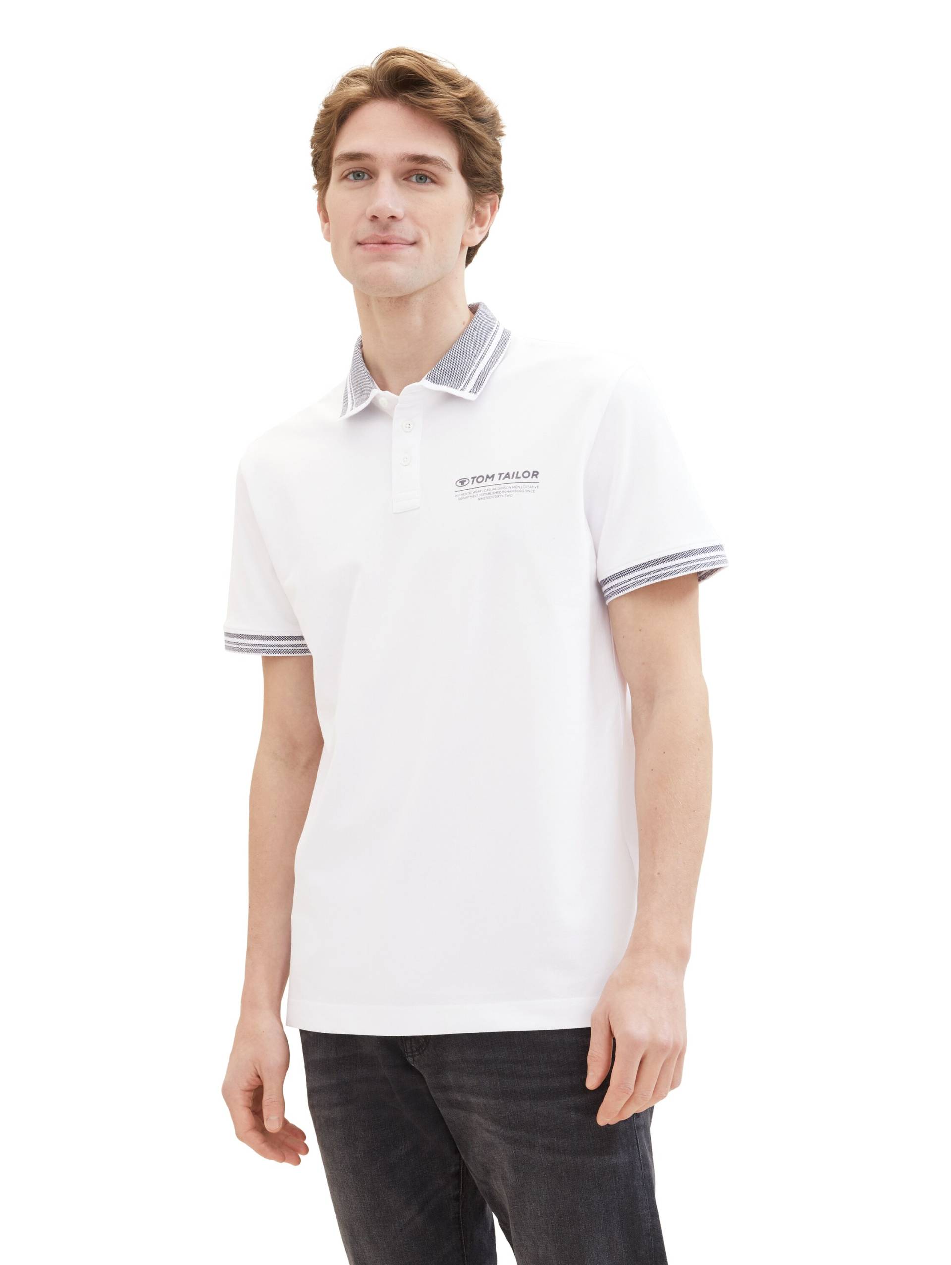 TOM TAILOR Poloshirt, mit Logo-Schriftzug auf der Brust von Tom Tailor