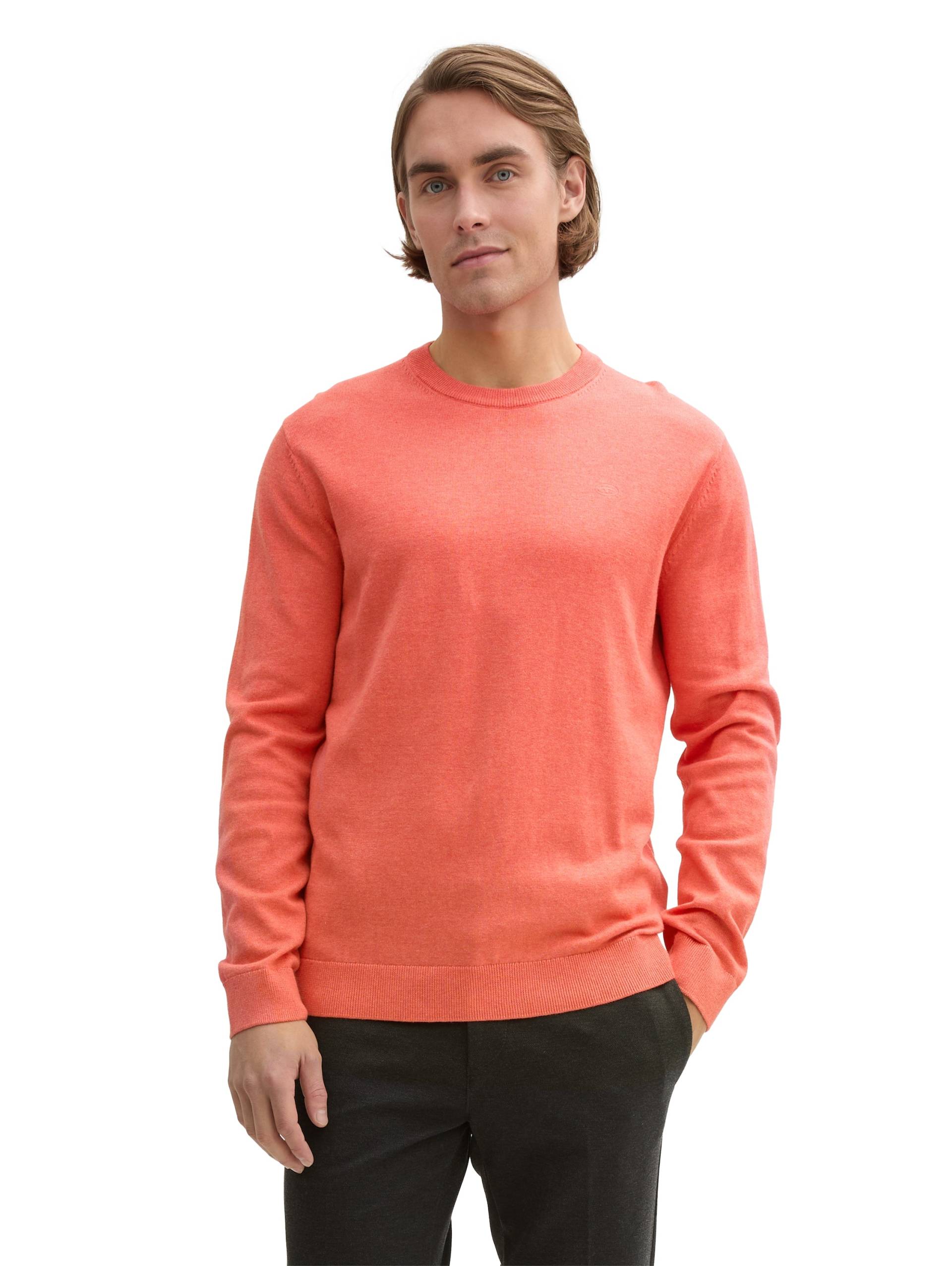 TOM TAILOR Rundhalspullover, mit Logostickerei TOM TAILOR Rundhalspullover, mit Logostickerei von Tom Tailor
