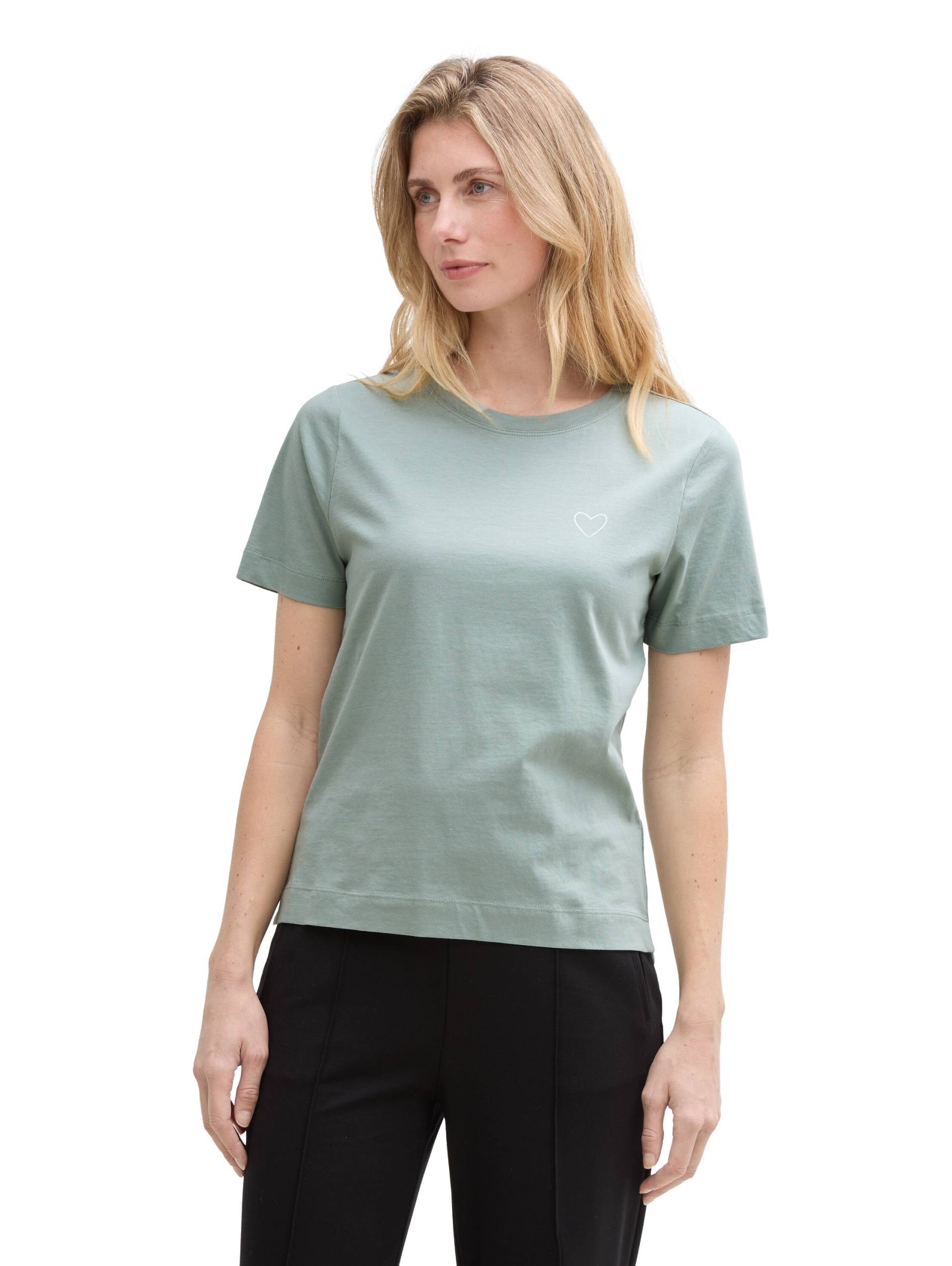 TOM TAILOR Rundhalsshirt, mit Herzmotiv als Frontprint TOM TAILOR Rundhalsshirt, mit Herzmotiv als Frontprint von Tom Tailor