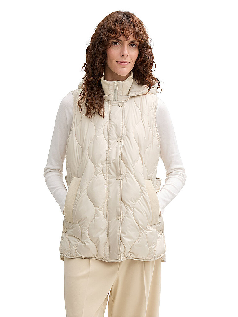 TOM TAILOR Steppgilet  beige | XS von Tom Tailor