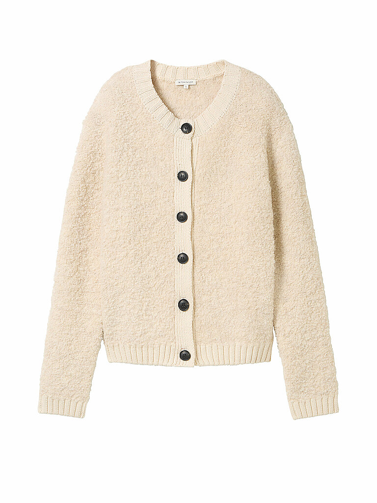 TOM TAILOR Strickjacke creme | XS von Tom Tailor