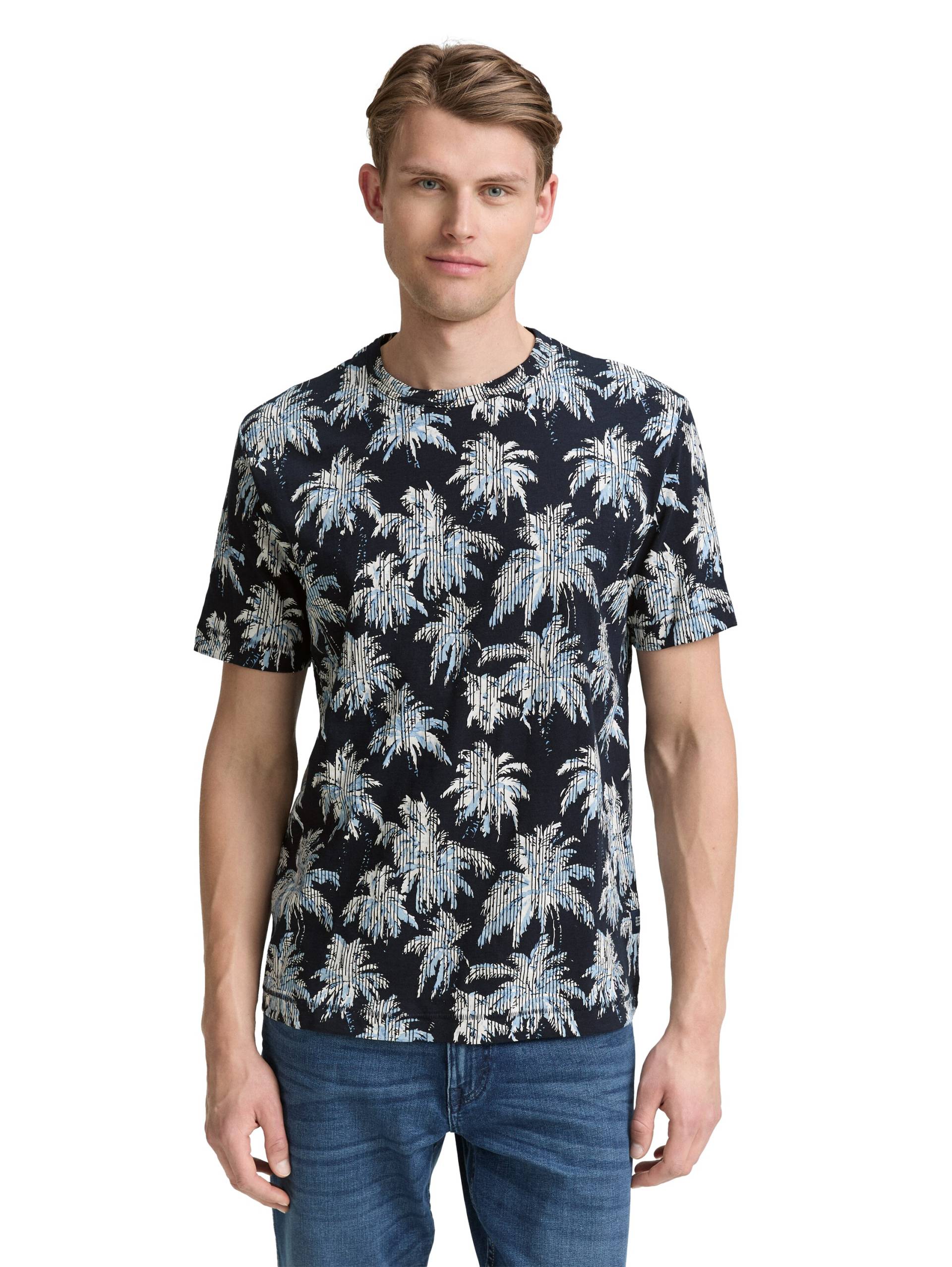 TOM TAILOR T-Shirt, mit All-Over Palmen Print TOM TAILOR T-Shirt, mit All-Over Palmen Print von Tom Tailor