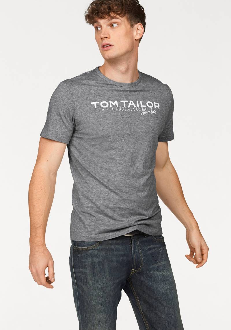 TOM TAILOR Rundhalsshirt, mit Logoprint von Tom Tailor