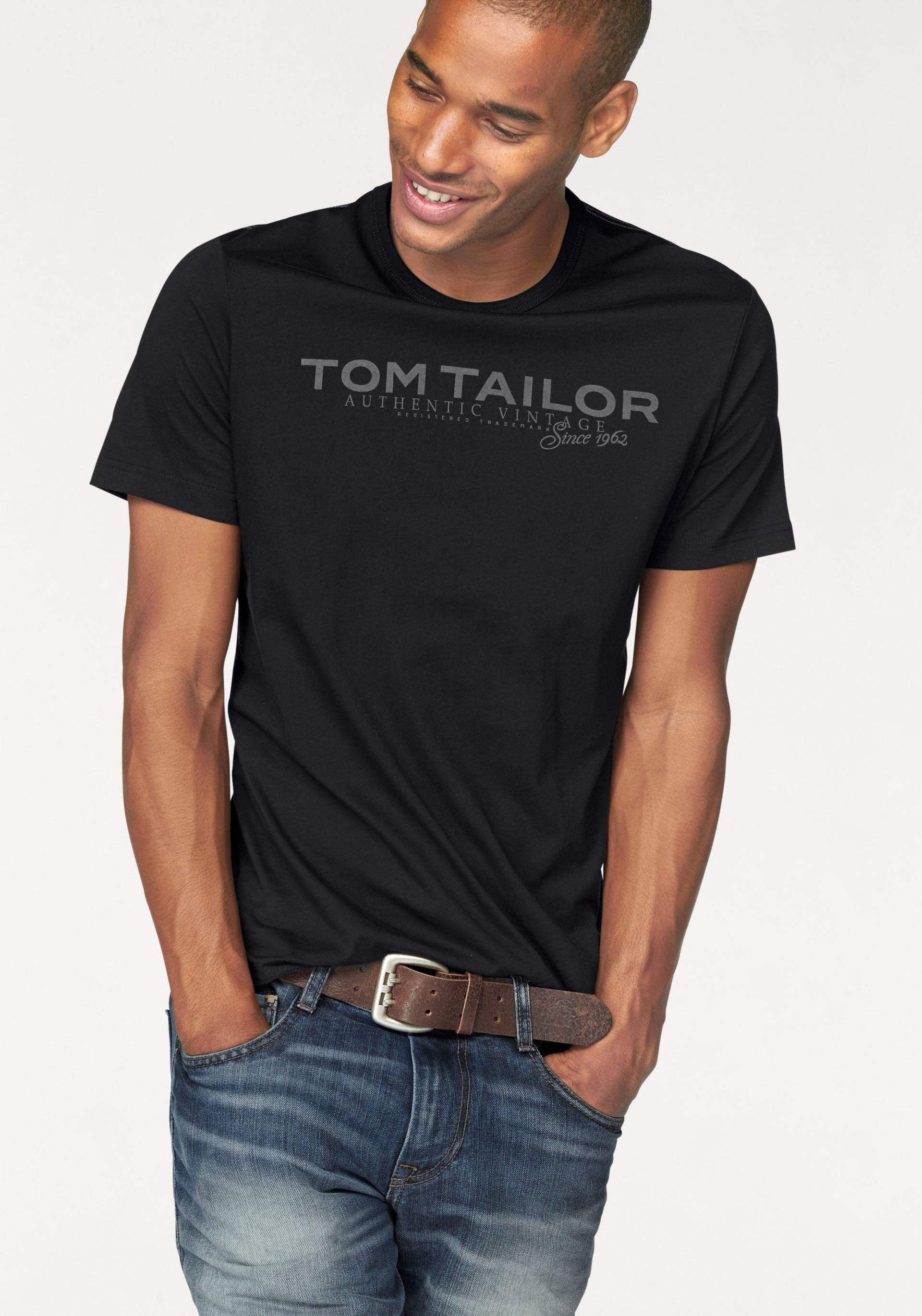 TOM TAILOR Rundhalsshirt, mit Logoprint von Tom Tailor