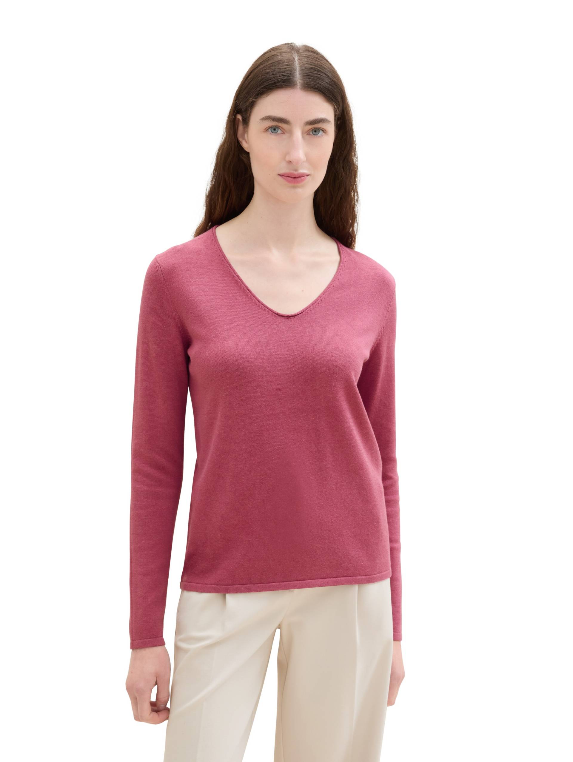 TOM TAILOR V-Ausschnitt-Pullover, aus Feinstrick TOM TAILOR V-Ausschnitt-Pullover, aus Feinstrick von Tom Tailor