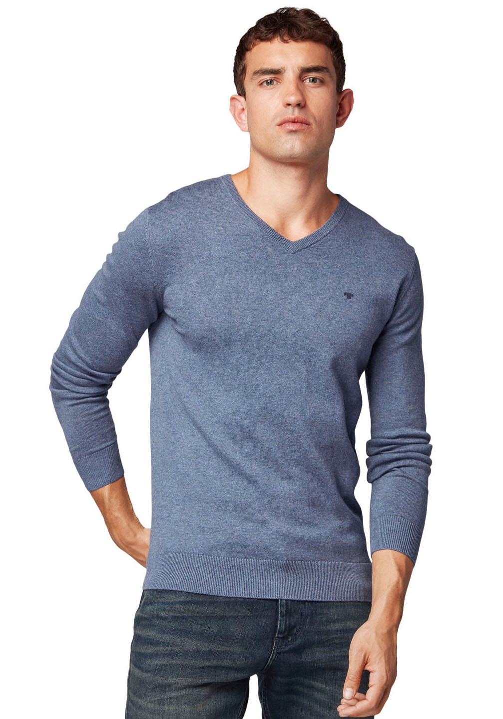TOM TAILOR Strickpullover, mit Logostickerei TOM TAILOR Strickpullover, mit Logostickerei von Tom Tailor