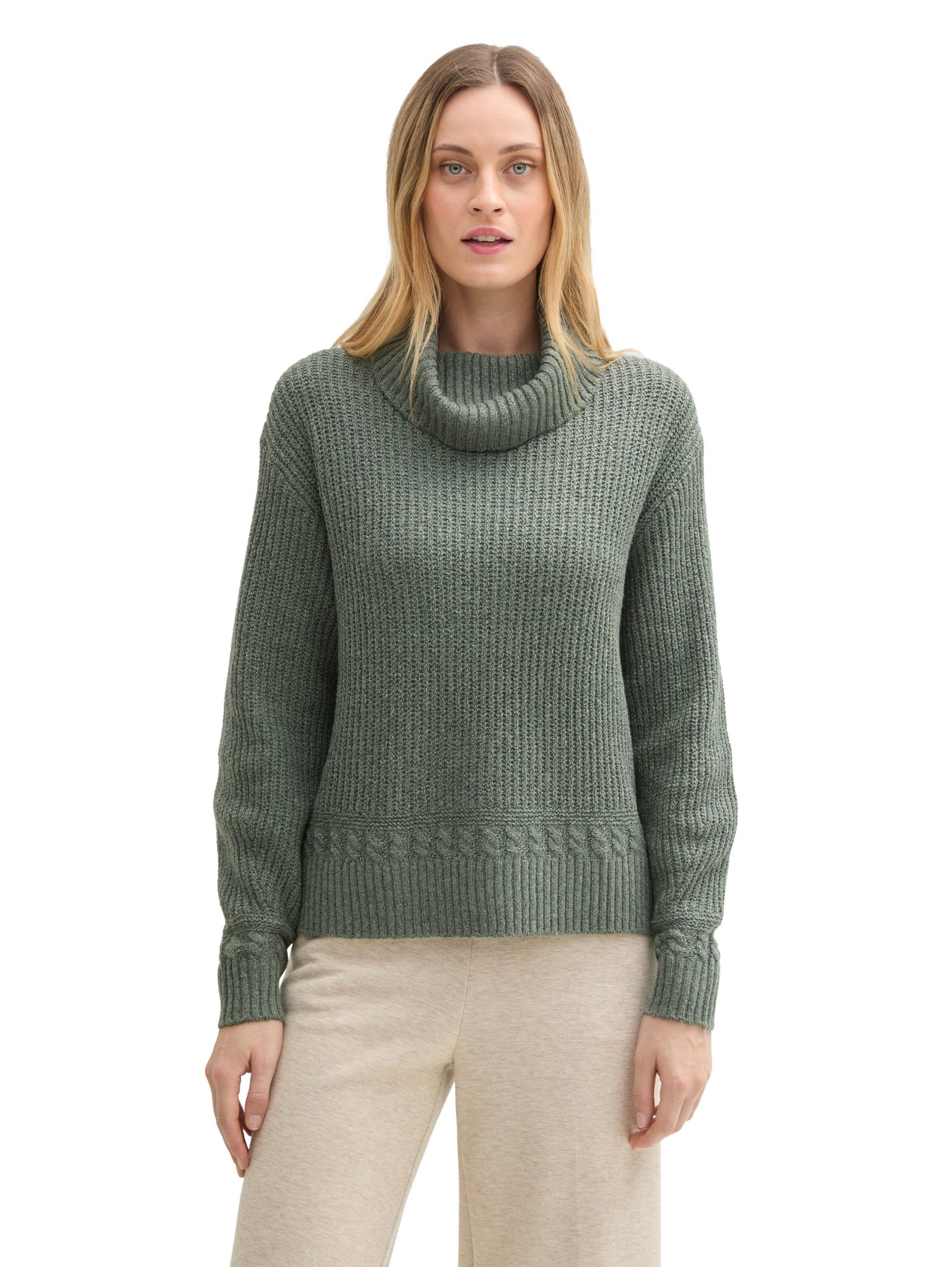 TOM TAILOR Strickpullover, mit extra grossem Struktur-Kragen von Tom Tailor