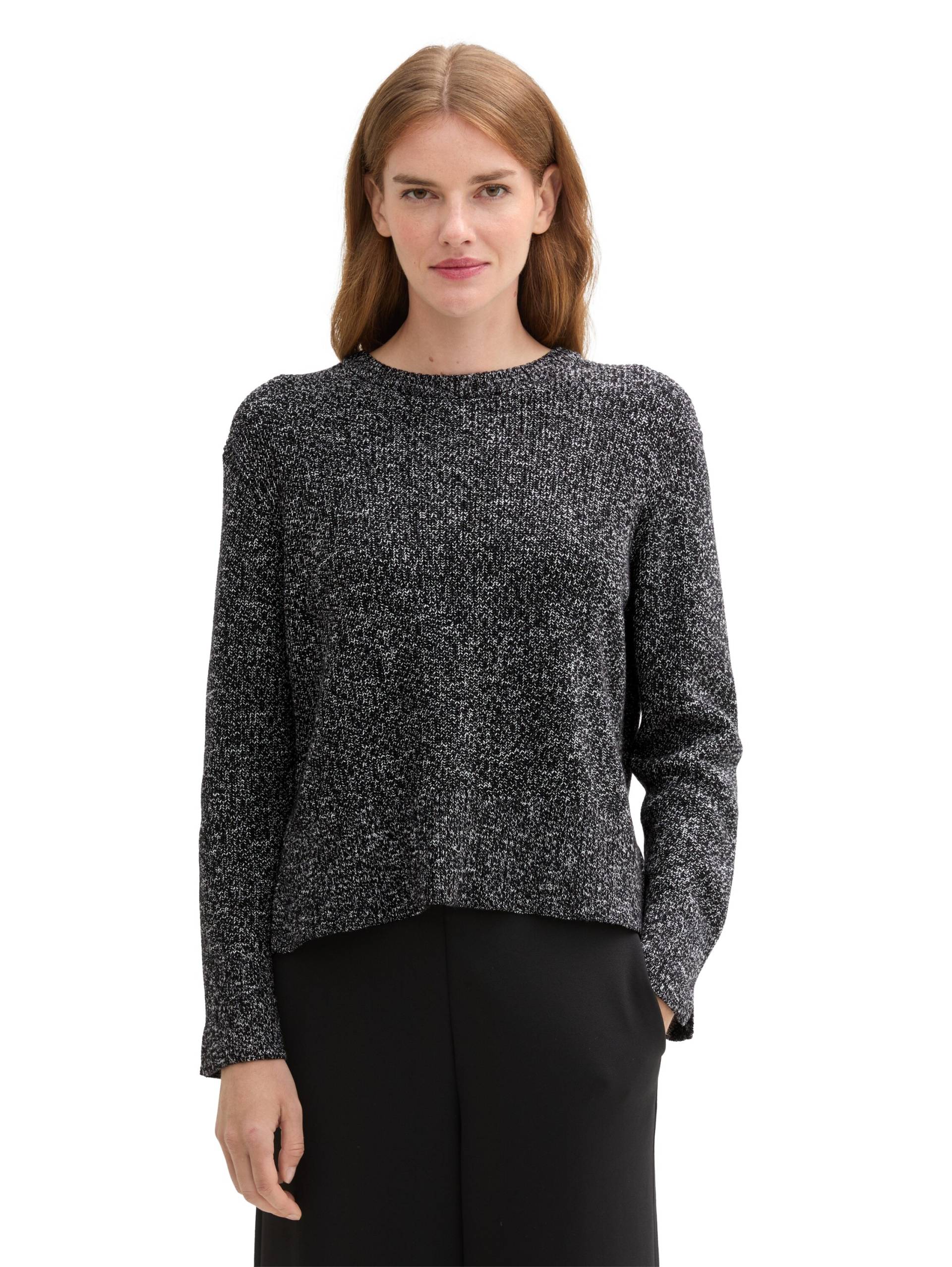 TOM TAILOR V-Ausschnitt-Pullover, mit kleinen Schlitzen an Ärmeln und Saum TOM TAILOR V-Ausschnitt-Pullover, mit kleinen Schlitzen an Ärmeln und Saum von Tom Tailor