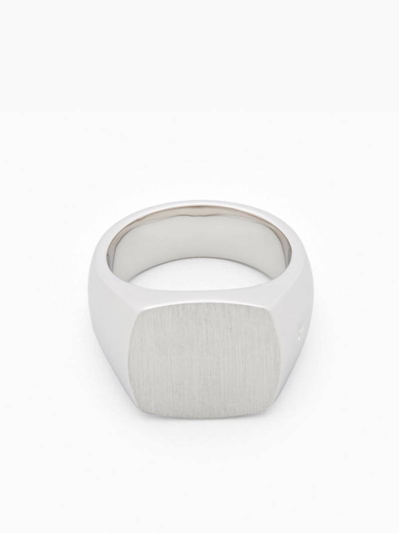 Tom Wood Cushion Satin signet ring - Silver von Tom Wood