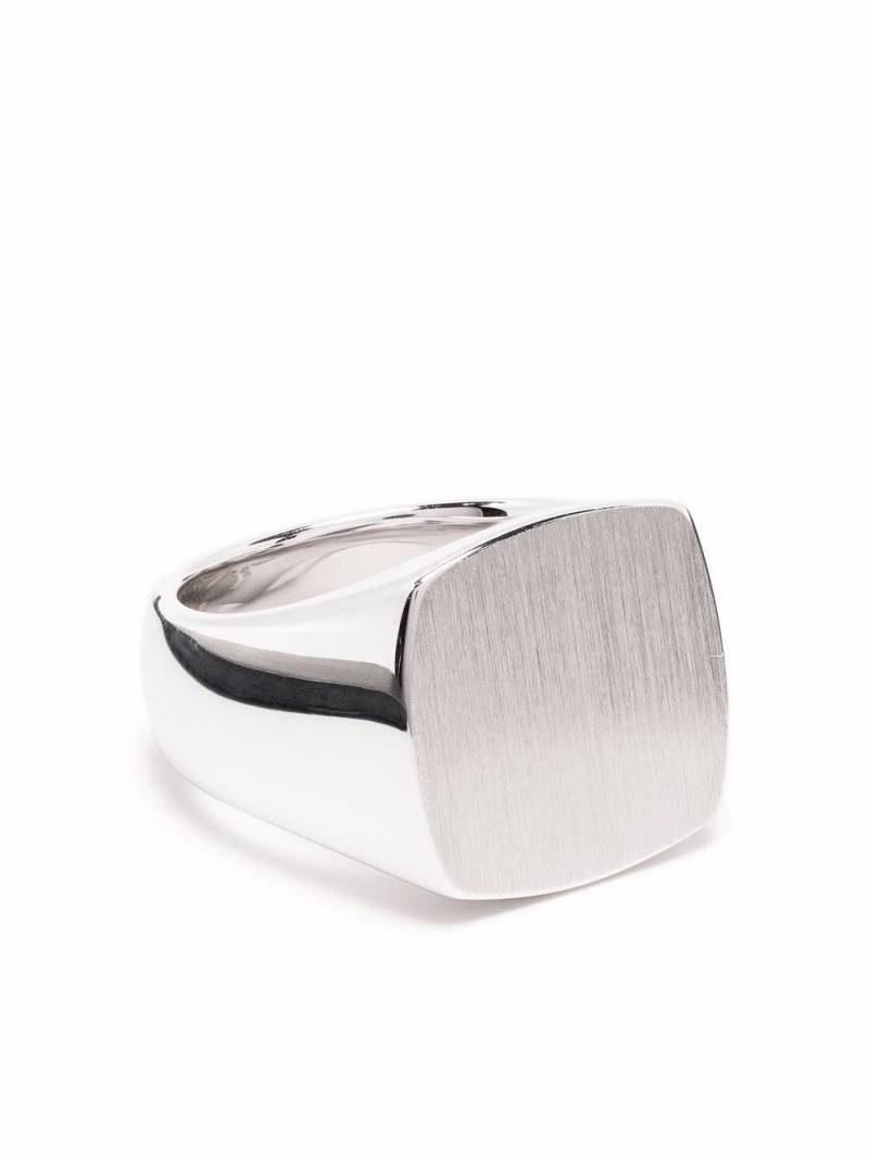 Tom Wood Cushion Satin square ring - Silver von Tom Wood