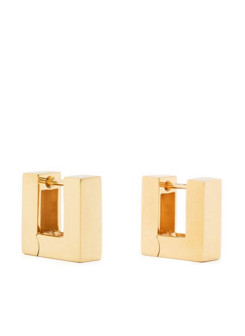 Tom Wood small Square Hoop Satin earrings - Gold von Tom Wood