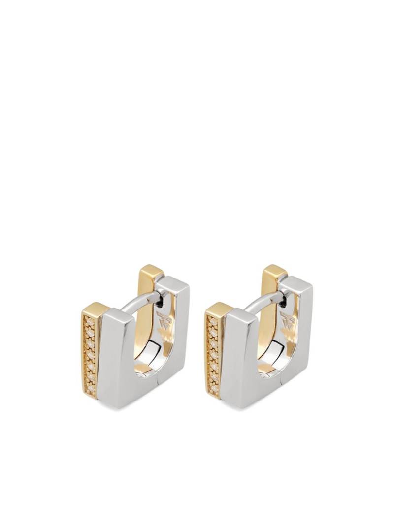 Tom Wood Step Duo hoop earrings - Silver von Tom Wood