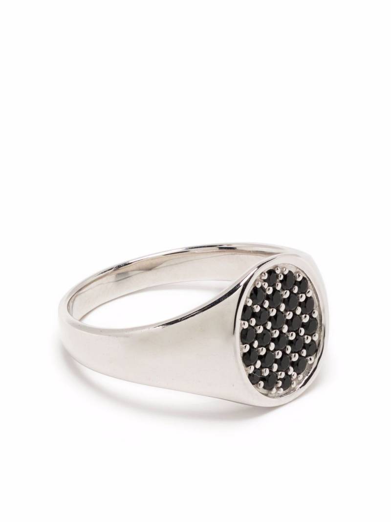 Tom Wood mini oval spinel signet ring - Silver von Tom Wood