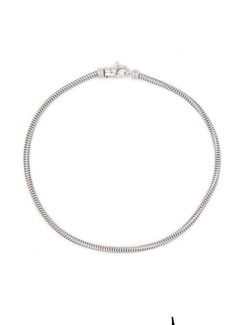 Tom Wood Snake slim silver bracelet von Tom Wood