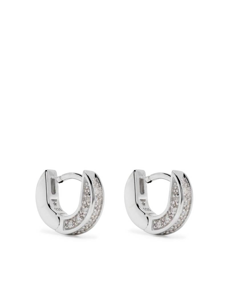 Tom Wood sterling silver Nova Huggies zirconia earrings von Tom Wood