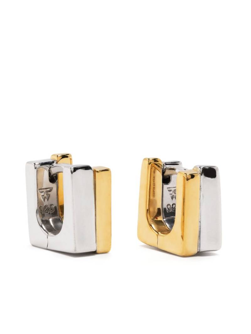 Tom Wood sterling silver Step Duo huggie earrings von Tom Wood