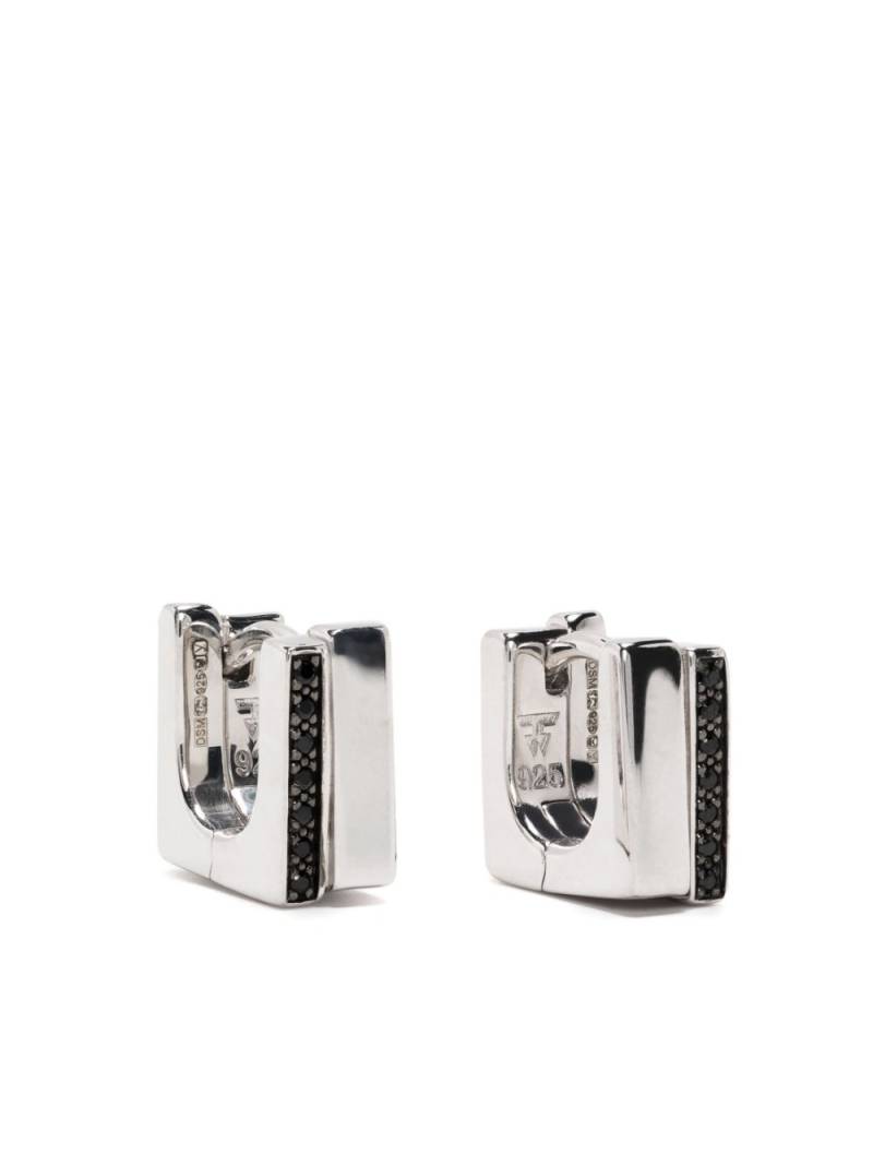 Tom Wood sterling silver Step spinel huggie earrings von Tom Wood