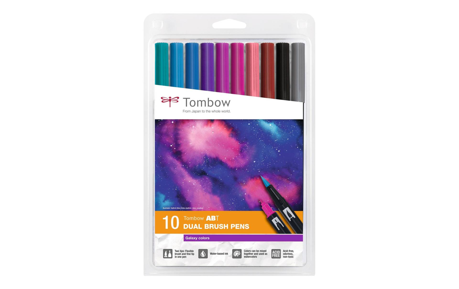 TOMBOW Faserstift »ABT Dual Brush Ga«, Bruchsicher, Wasservermalbar von Tombow