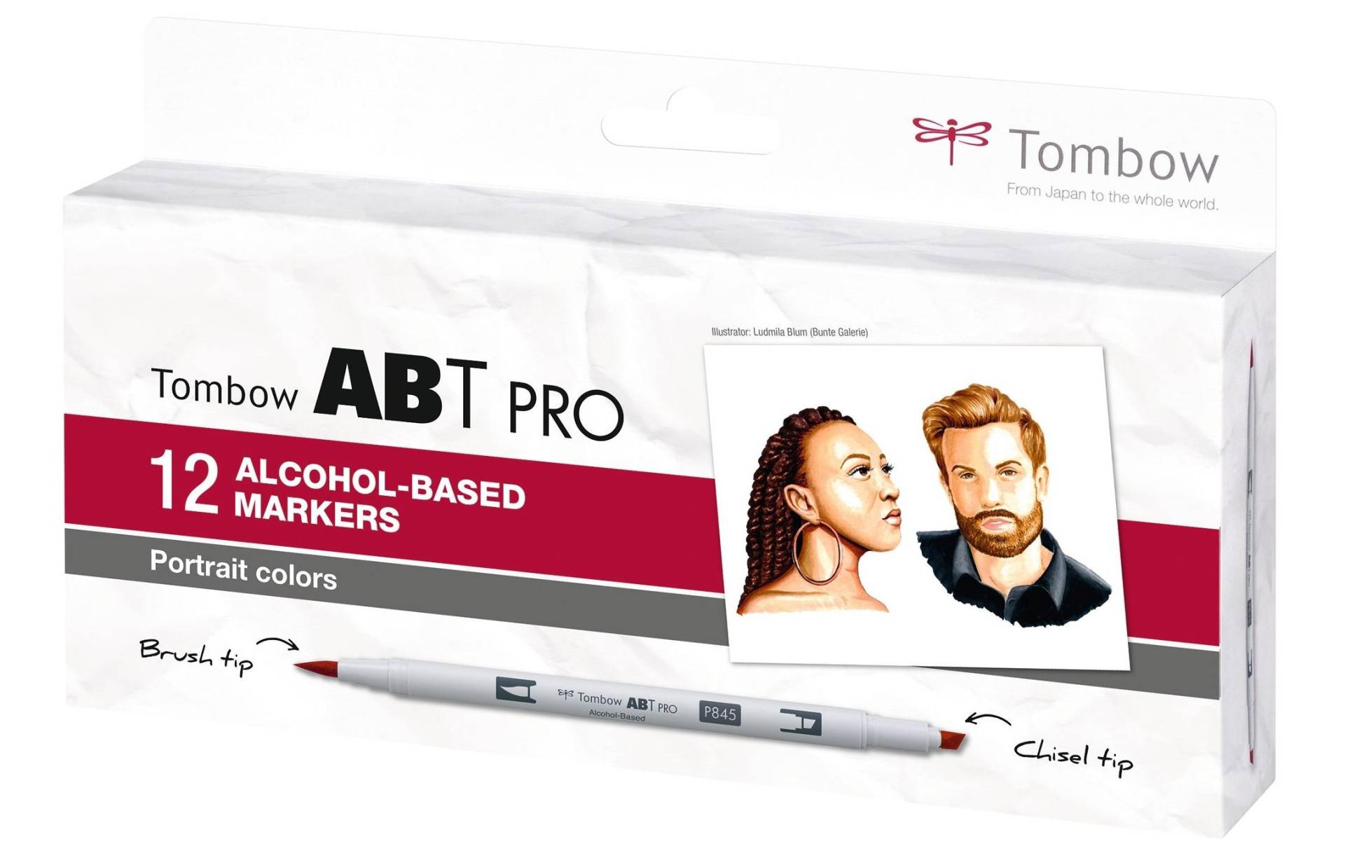 TOMBOW Faserstift »Portrait Farben,«, Deckend von Tombow