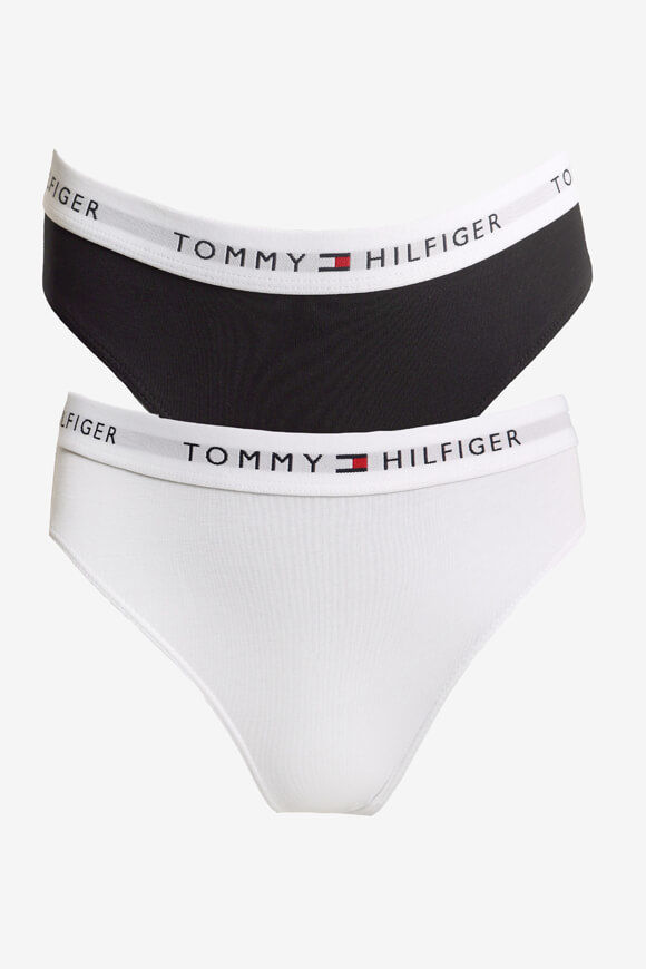 Tommy Hilfiger Kids Doppelpack Slips | Black + White | Mädchen  | 10-12 von Tommy Hilfiger Kids