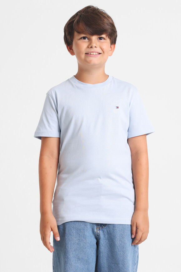 Tommy Hilfiger Kids Essential Cotton T-Shirt | Breezy Blue | Jungen  | 12 von Tommy Hilfiger Kids