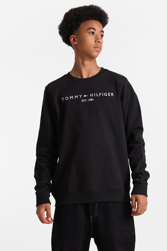 Tommy Hilfiger Kids Essential Sweatshirt | Black | Jungen  | 12 von Tommy Hilfiger Kids