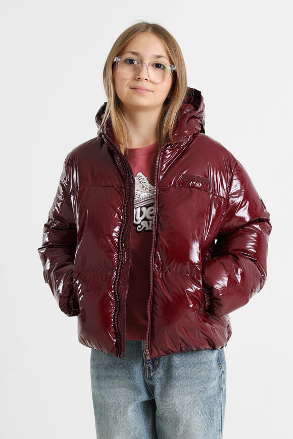 Tommy Hilfiger Kids Glossy Pufferjacke | Deep Rot | Mädchen  | 12 von Tommy Hilfiger Kids