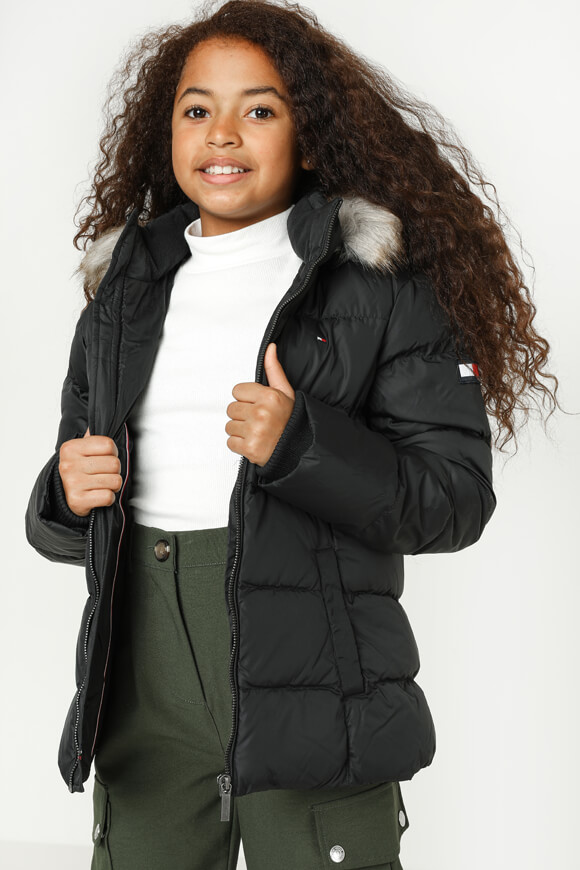 Tommy Hilfiger Kids Puffer Daunenjacke | Schwarz | Mädchen  | 10 von Tommy Hilfiger Kids