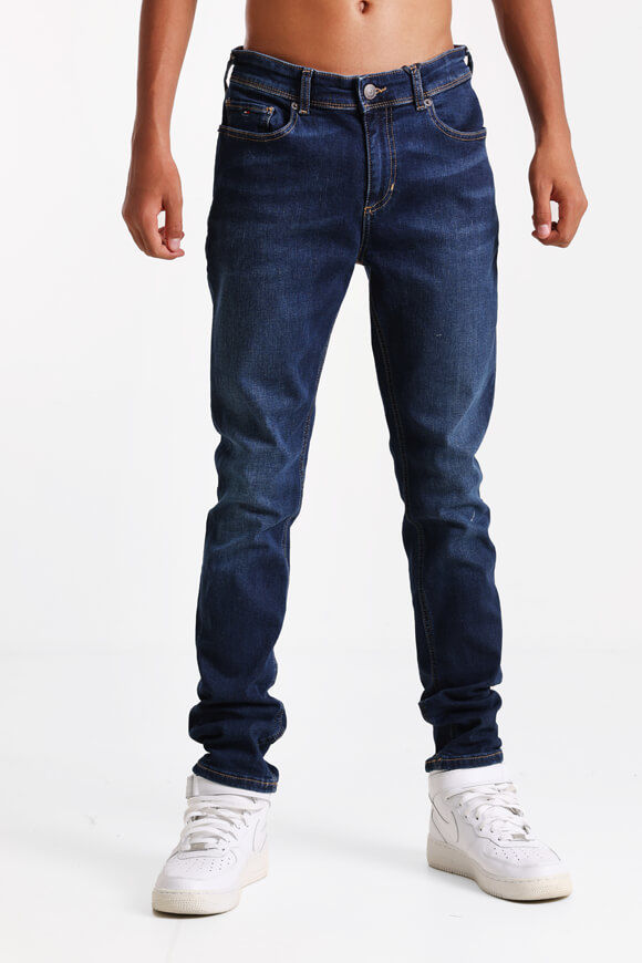 Tommy Hilfiger Kids Scanton Slim Fit Jeans | Dark Blue Used | Jungen  | 12 von Tommy Hilfiger Kids