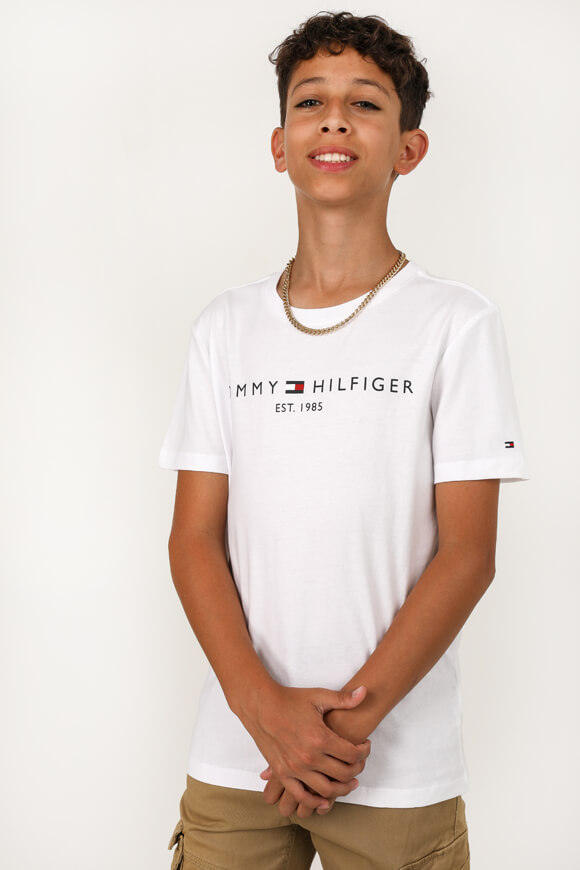 Tommy Hilfiger Kids T-Shirt | Weiss | Jungen  | 10 von Tommy Hilfiger Kids